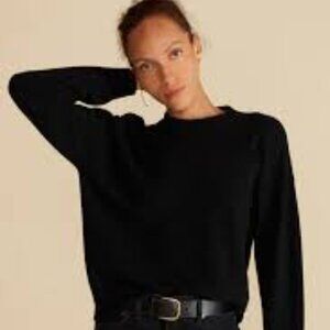 NWT Amour Vert Black Pearl Cashmere Sweater Pullover